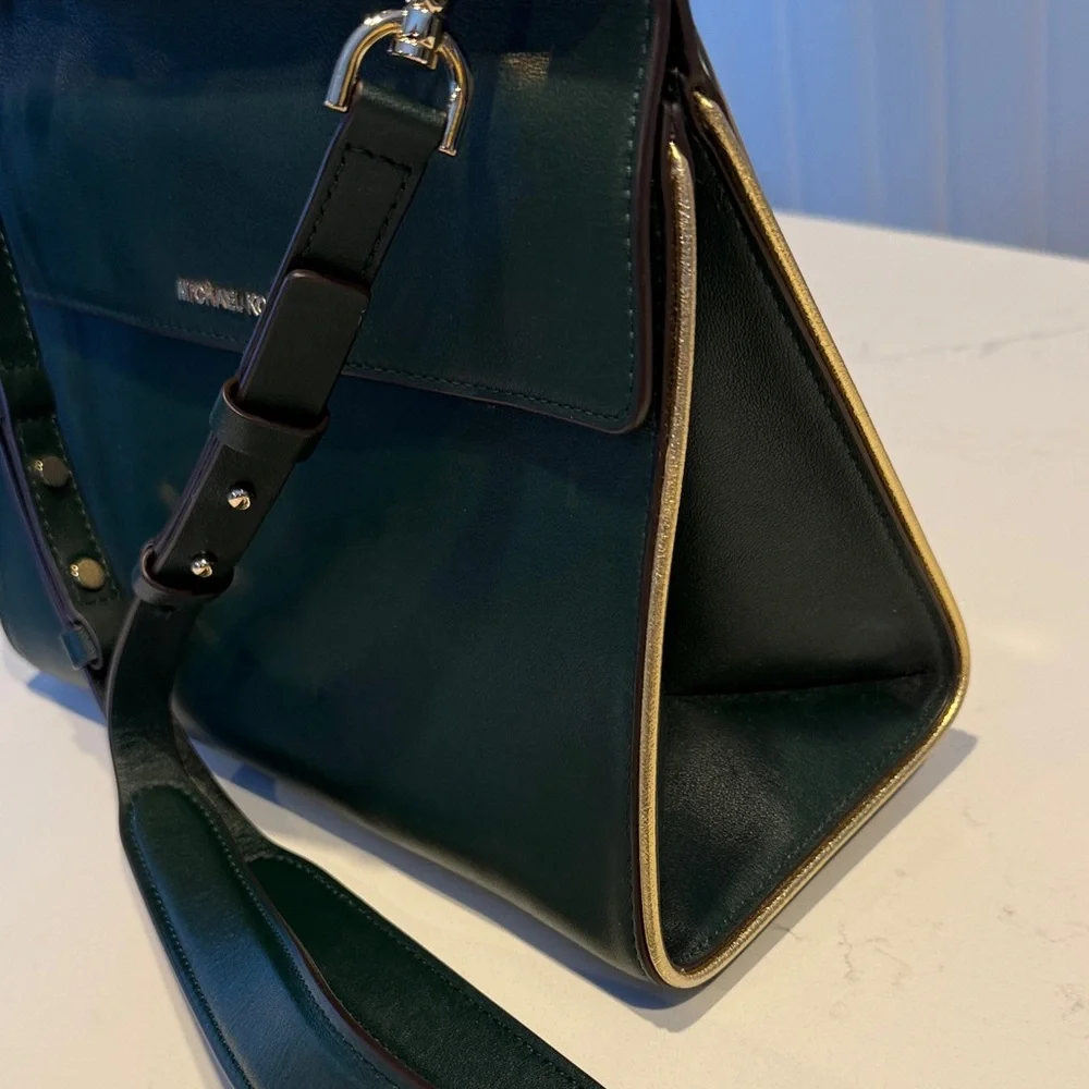 Michael Kors Jasmine Medium Green Satchel